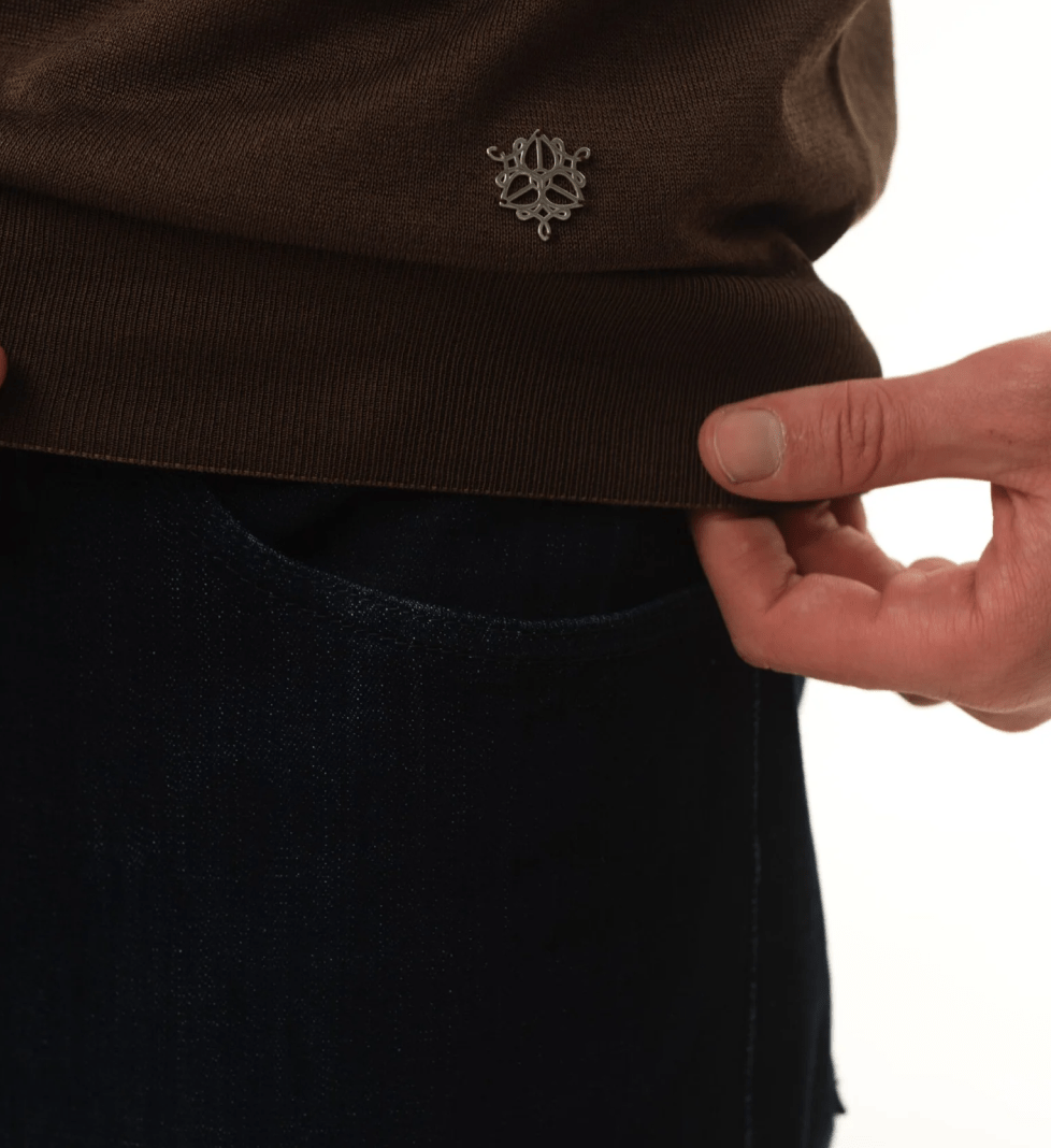 Поло HRECHKO з коротким рукавом на блискавці brown