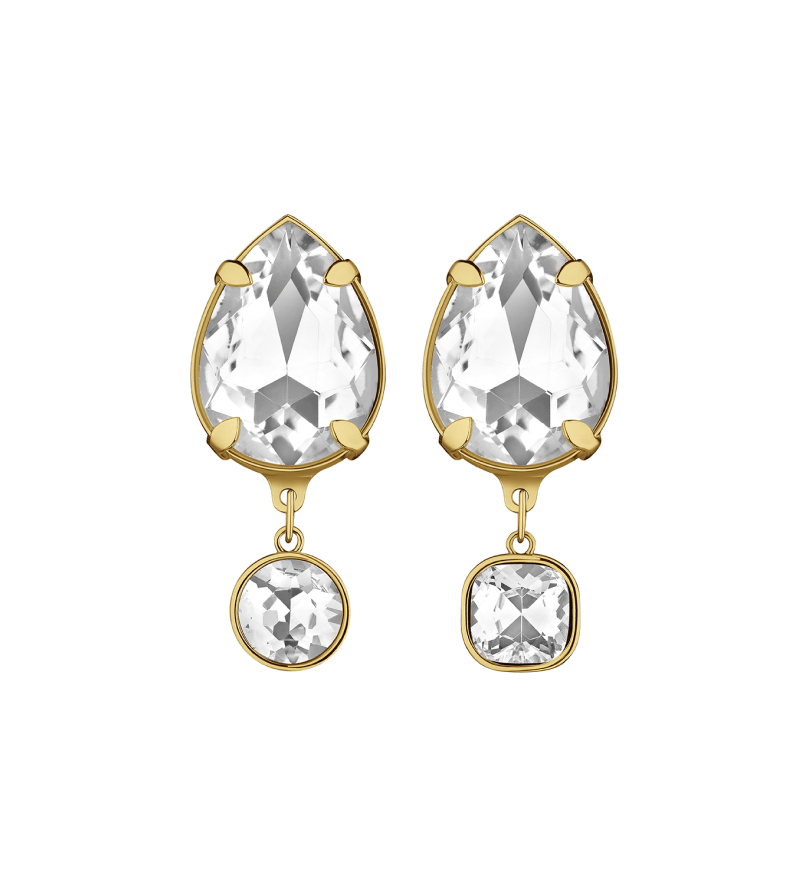Сережки-кліпси Grains De Verre "RADIANCE" Gold