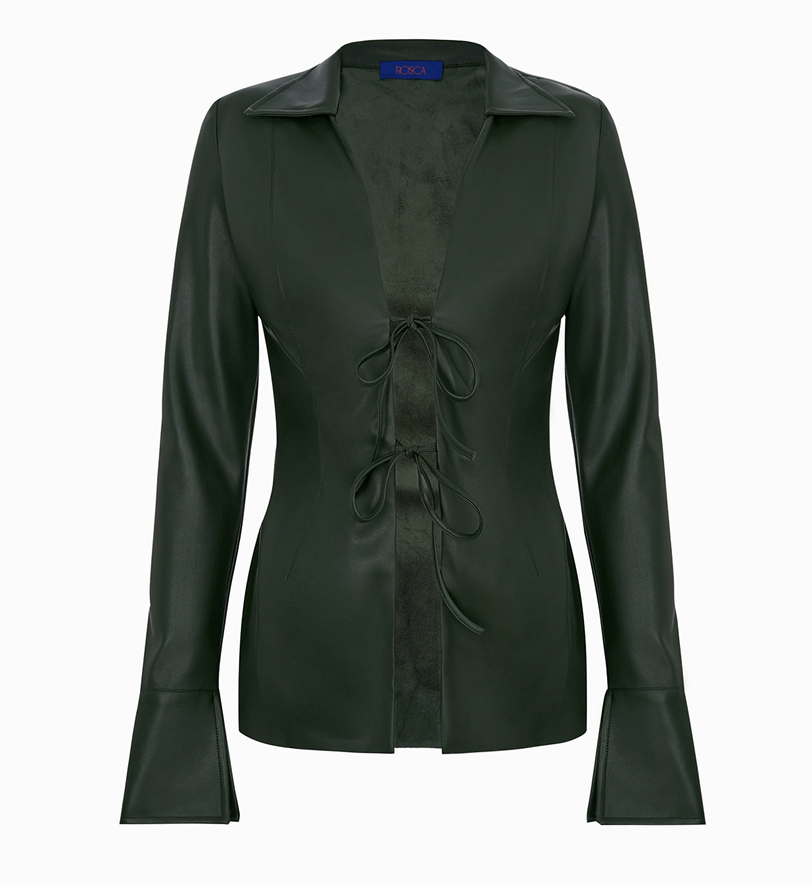 Сорочка шкіряна ROSCA Khaki