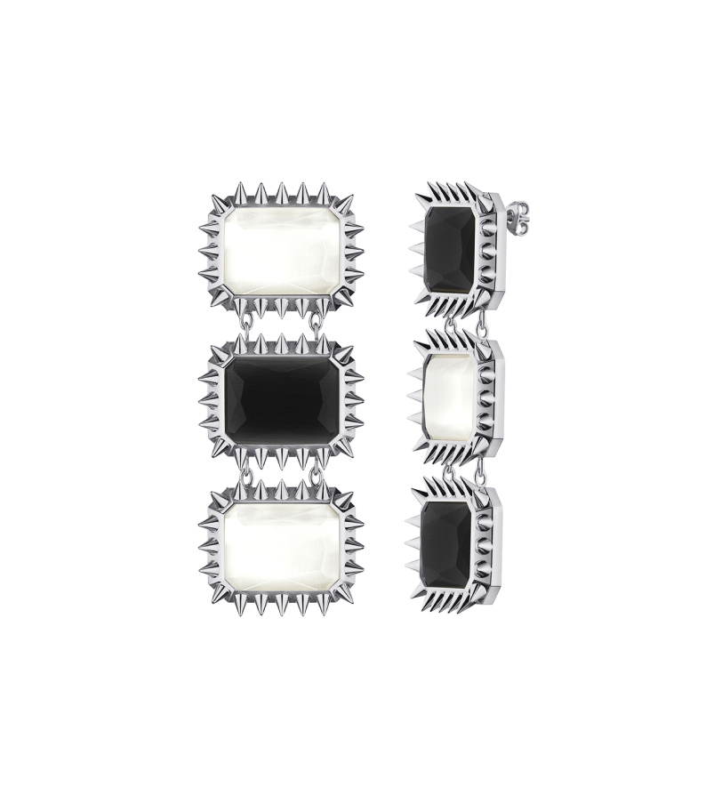 Сережки Grains De Verre "RUE CAMBON" Silver