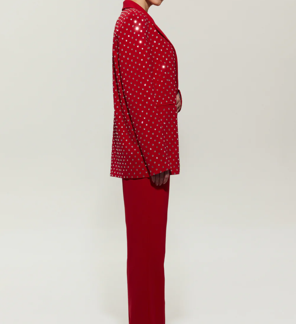 Костюм SEMENENKO з піджаком з кристалами red