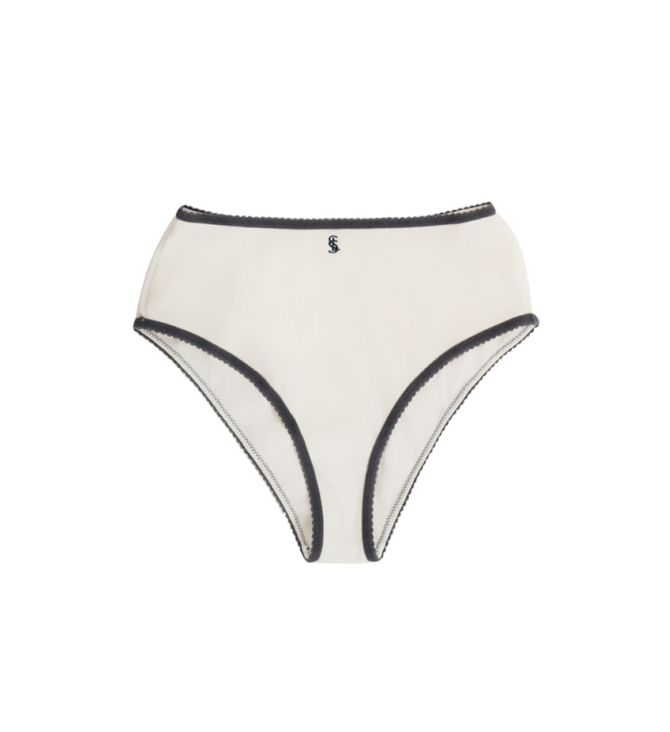 Труси L’essence Studio у рубчик White/Dark Grey