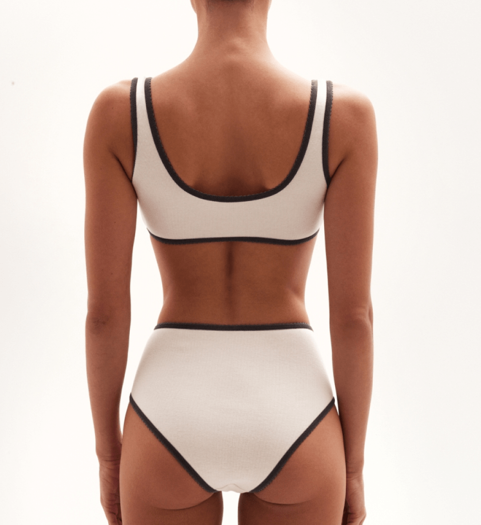 Труси L’essence Studio у рубчик White/Dark Grey