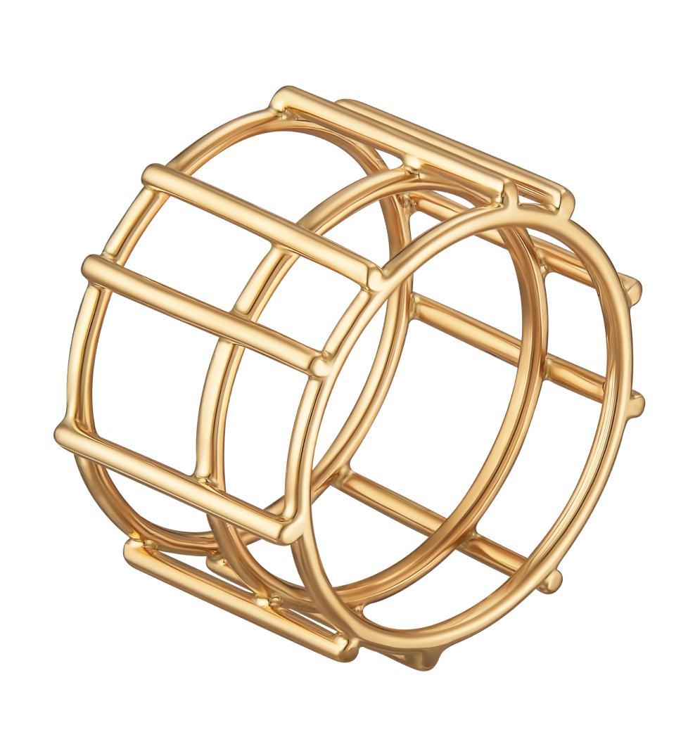 Каблучка/Підвіска RIMMART Grid S Yellow Gold