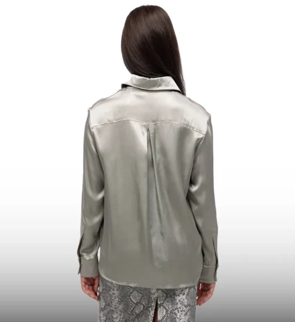 Сорочка сатинова Honch Studio піжамного стилю grey