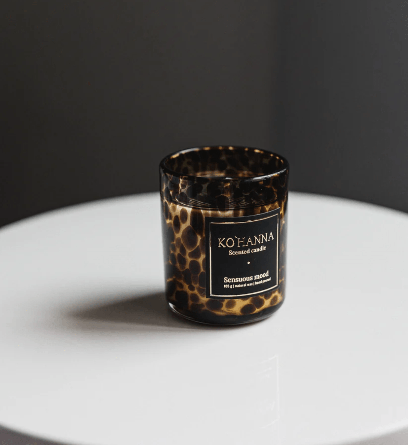 Ароматична свічка KO'HANNA ручної роботи SENSUOUS MOOD Leopard