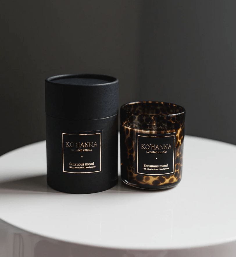 Ароматична свічка KO'HANNA ручної роботи SENSUOUS MOOD Leopard