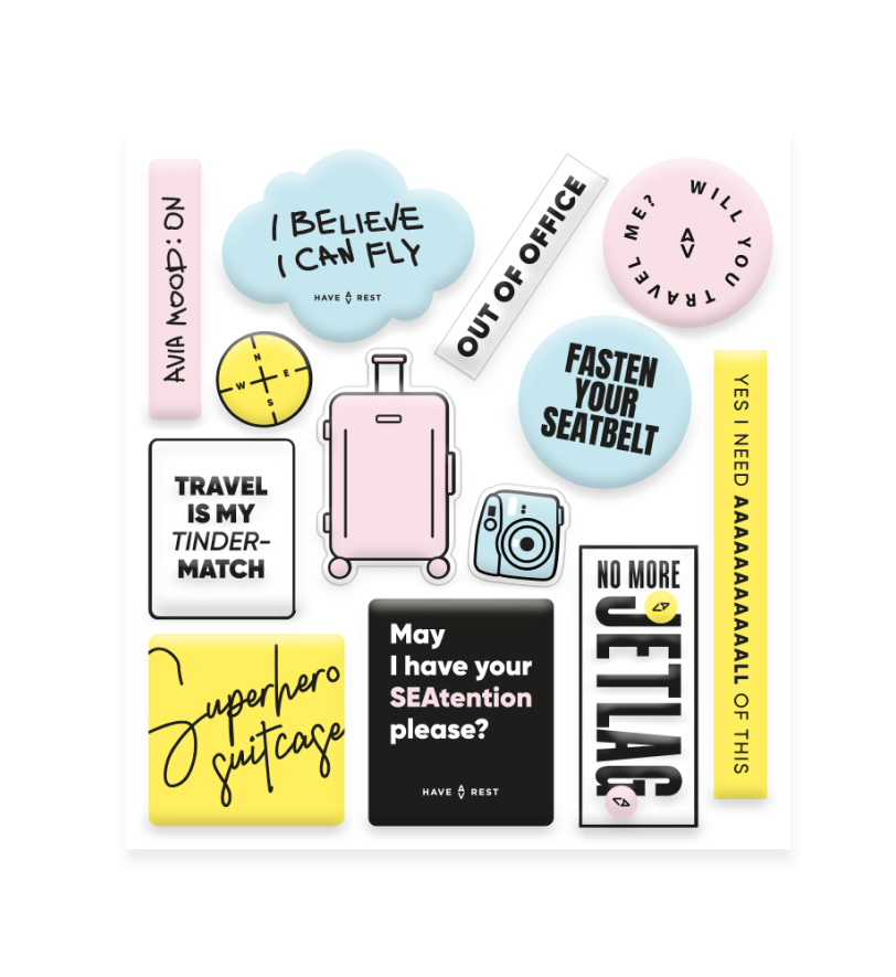 Набір 3D наліпок Lavla x Have A Rest white