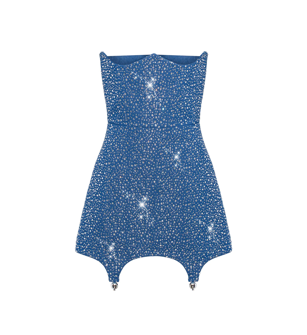 Сукня GURANDA корсетна джинсова блискуча blue