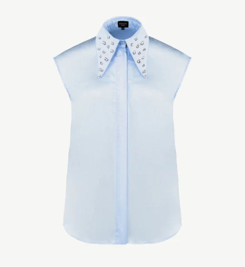 Сорочка Honch Studio задекорована стразами Light Blue