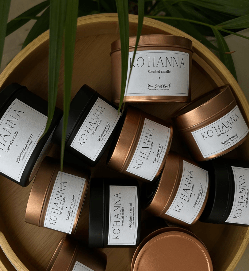 Ароматична свічка KO'HANNA Travel SILENT FOREST MOOD Gold