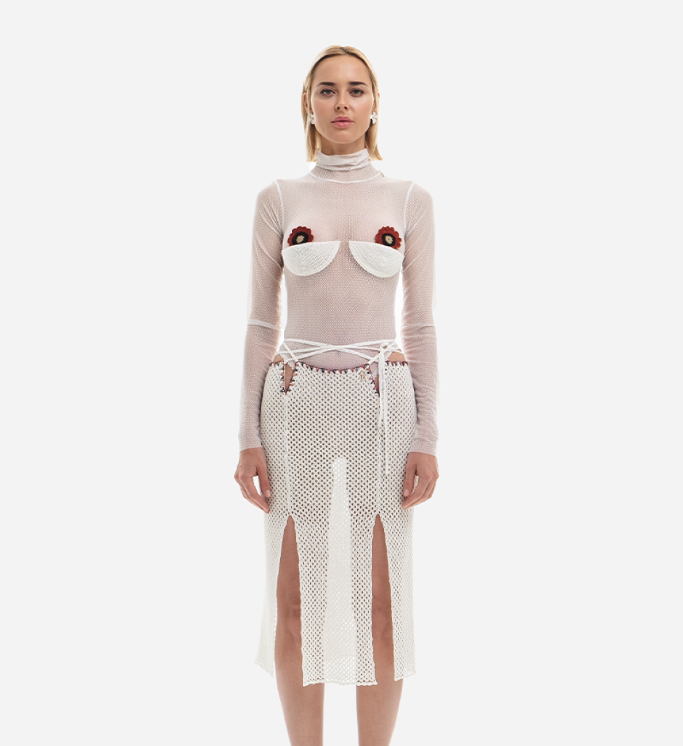 Спідниця TONiA в’язана гачком milk