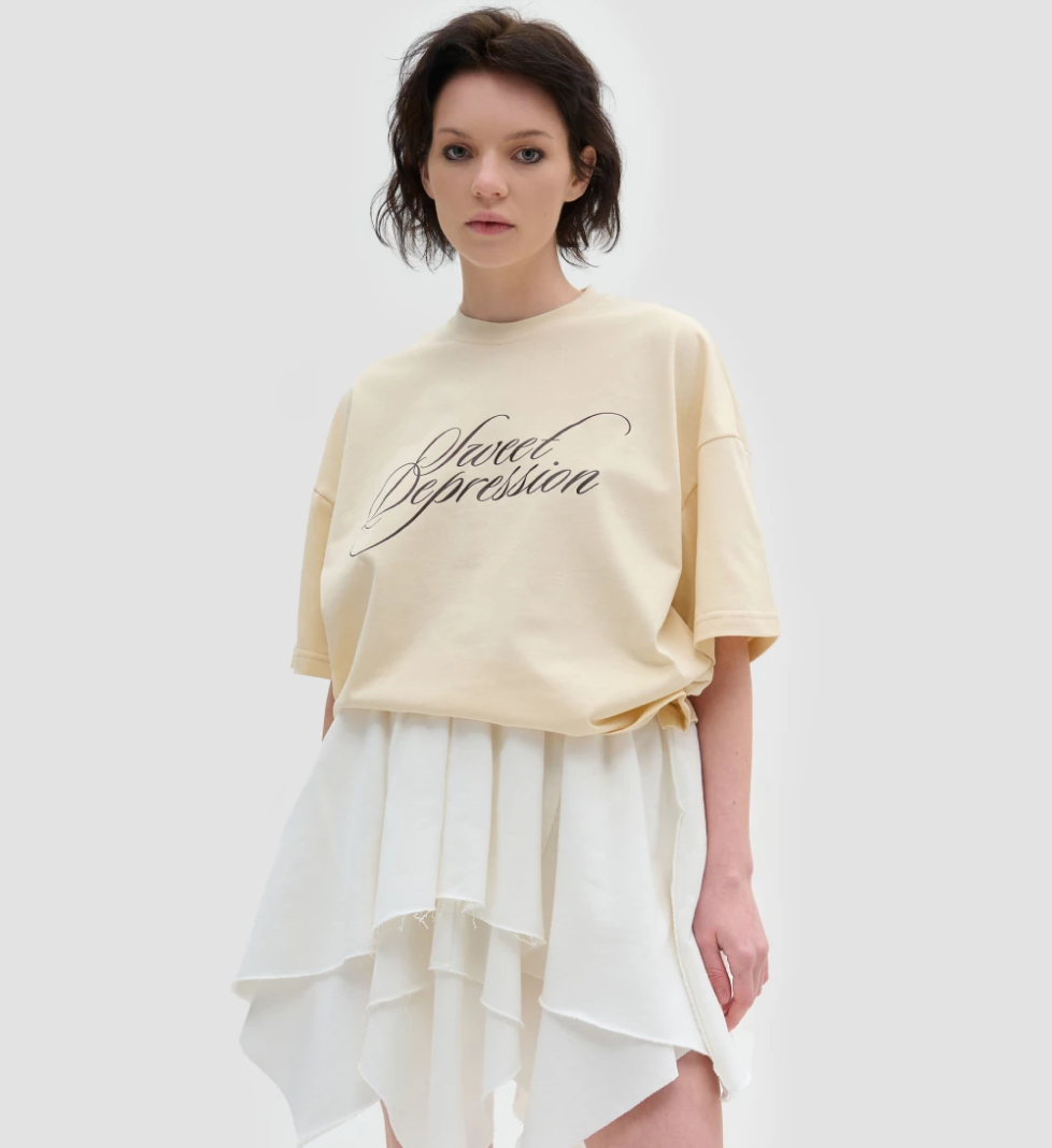 Футболка KEEPSTYLE Sweet Depression у кольорі vanilla