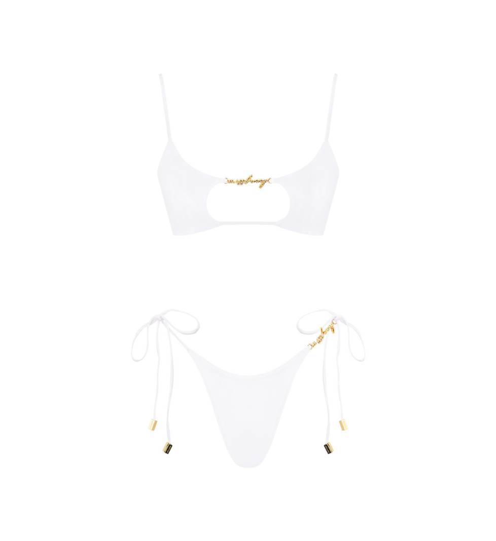 Купальник MISSTIC з трусиками бразиліано Drop Top Mio White