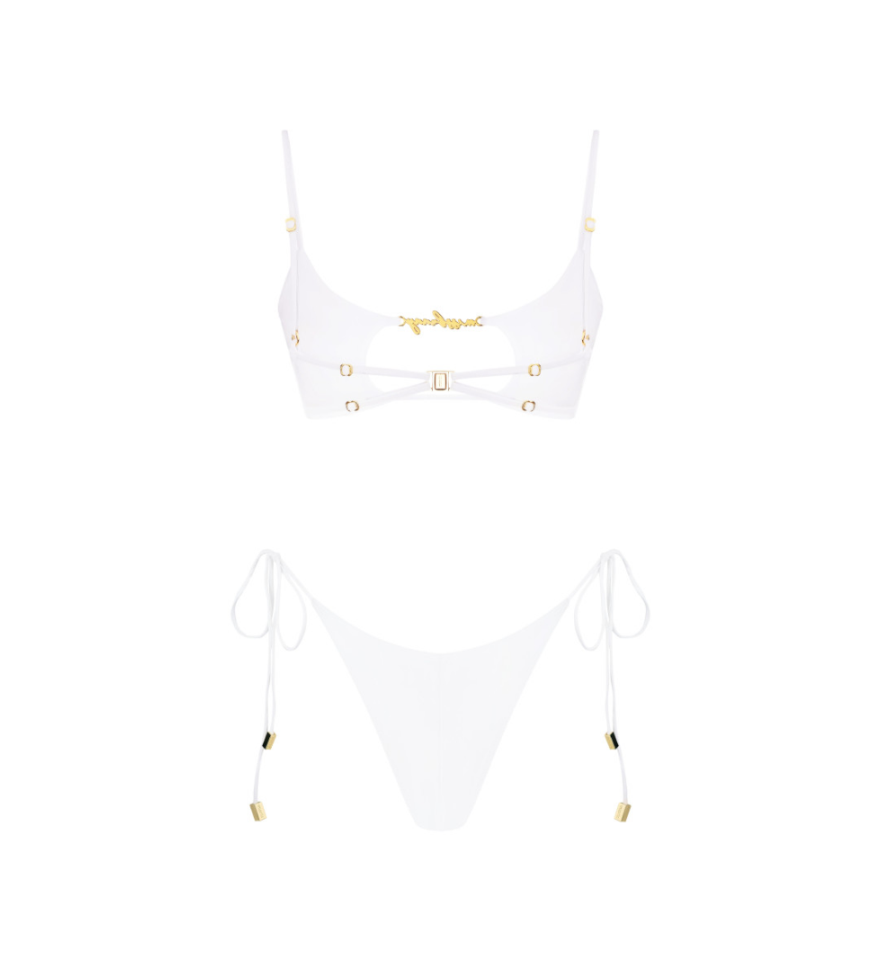 Купальник MISSTIC з трусиками бразиліано Drop Top Mio White