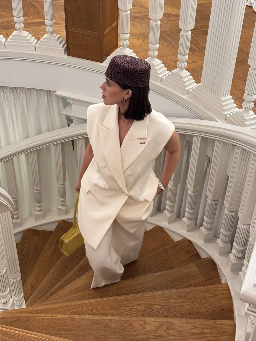 Капелюх-таблетка Pillbox Hat Raffia – Шоколадний перламутр