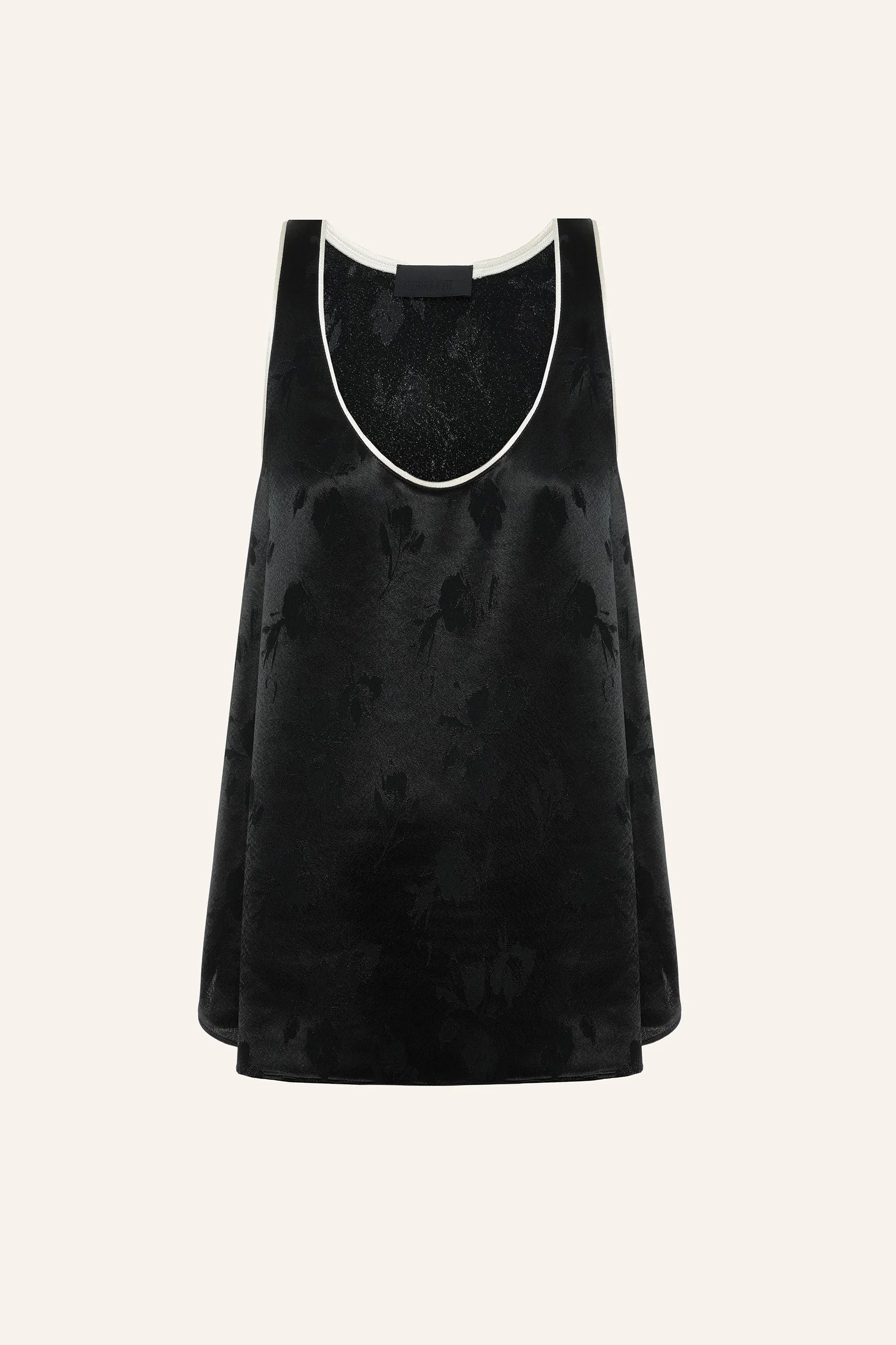 Black viscose tank top