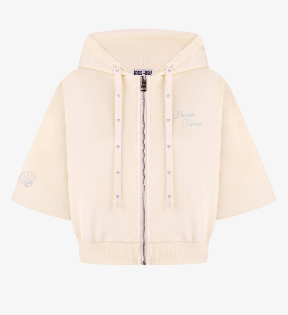 Худі THINK TWICE махрові milk