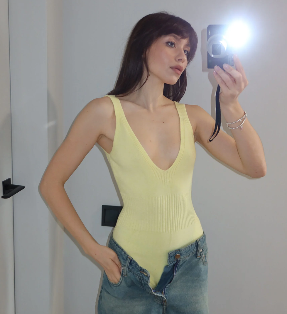 Боді The7thHeaven Knitted у жовтому