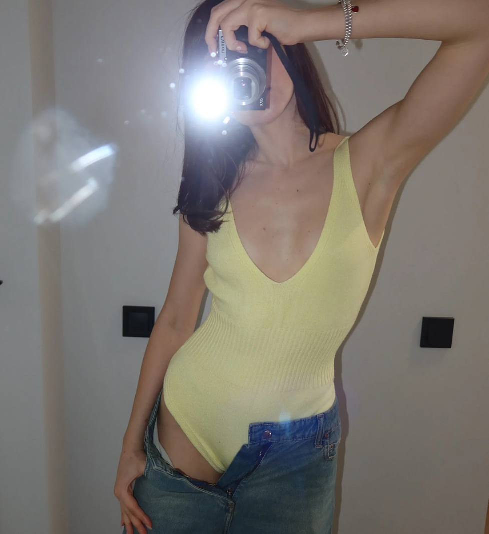 Боді The7thHeaven Knitted у жовтому