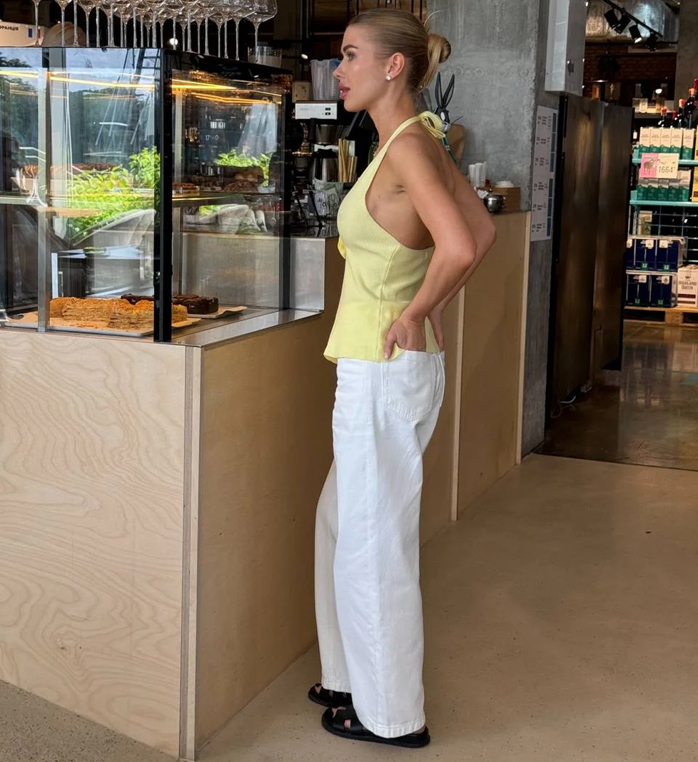 Мішкуваті джинси The7thHeaven молочного кольору