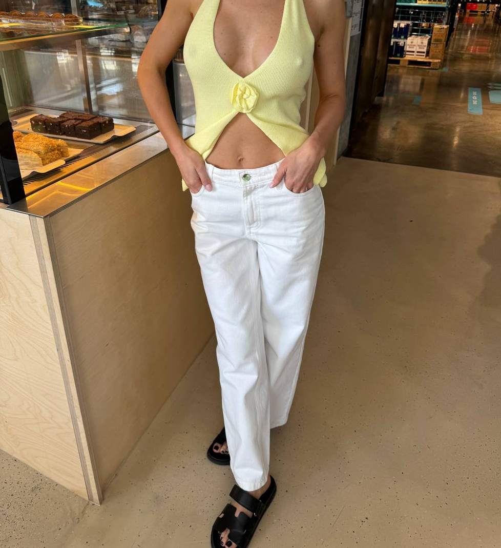 Мішкуваті джинси The7thHeaven молочного кольору