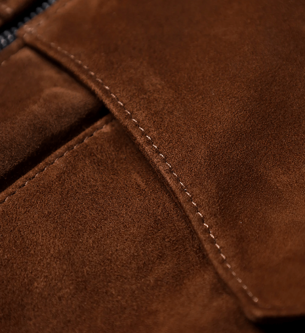 Трансформована замшева куртка-бомбер KULAKOVSKY RACHEL whiskey brown