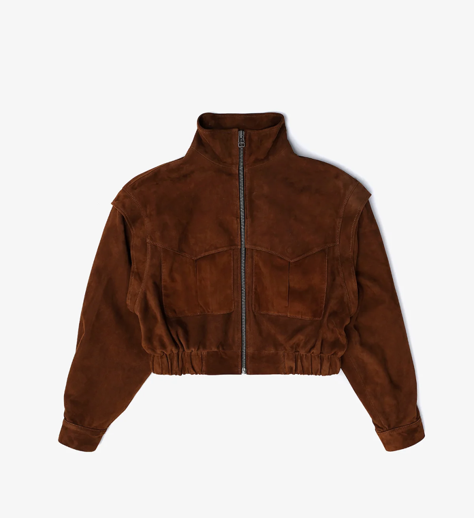 Трансформована замшева куртка-бомбер KULAKOVSKY RACHEL whiskey brown