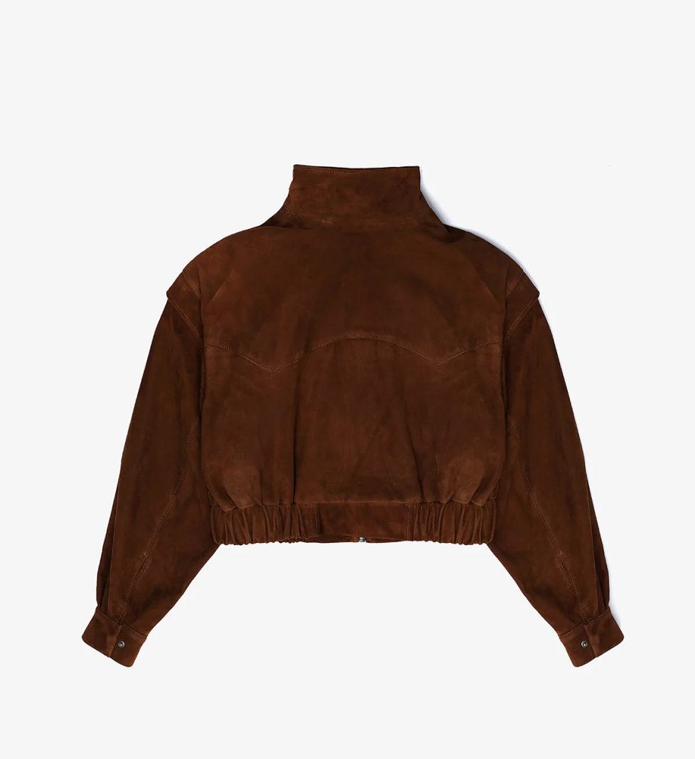 Трансформована замшева куртка-бомбер KULAKOVSKY RACHEL whiskey brown