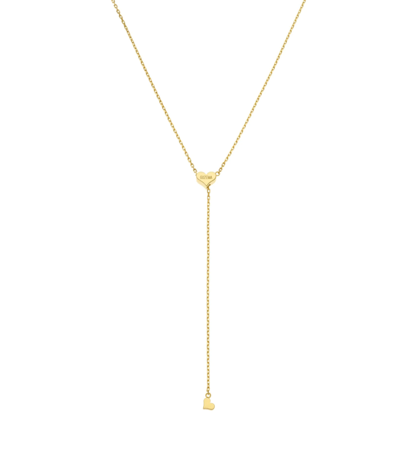 Кольє-трансформер GUZEMA, серденько на ланцюжку Gold