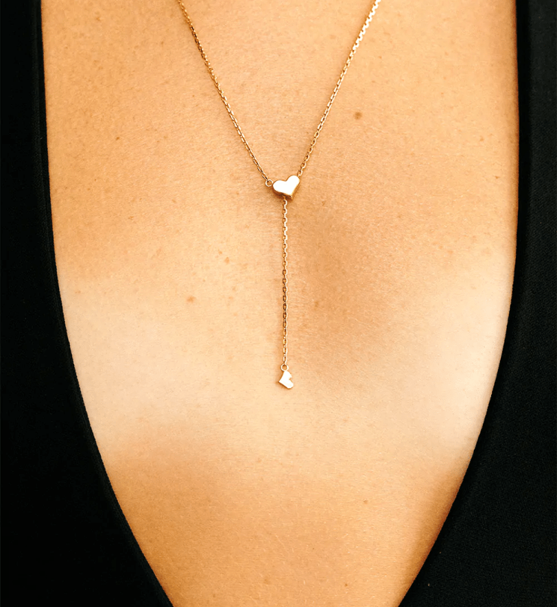 Кольє-трансформер GUZEMA, серденько на ланцюжку Gold