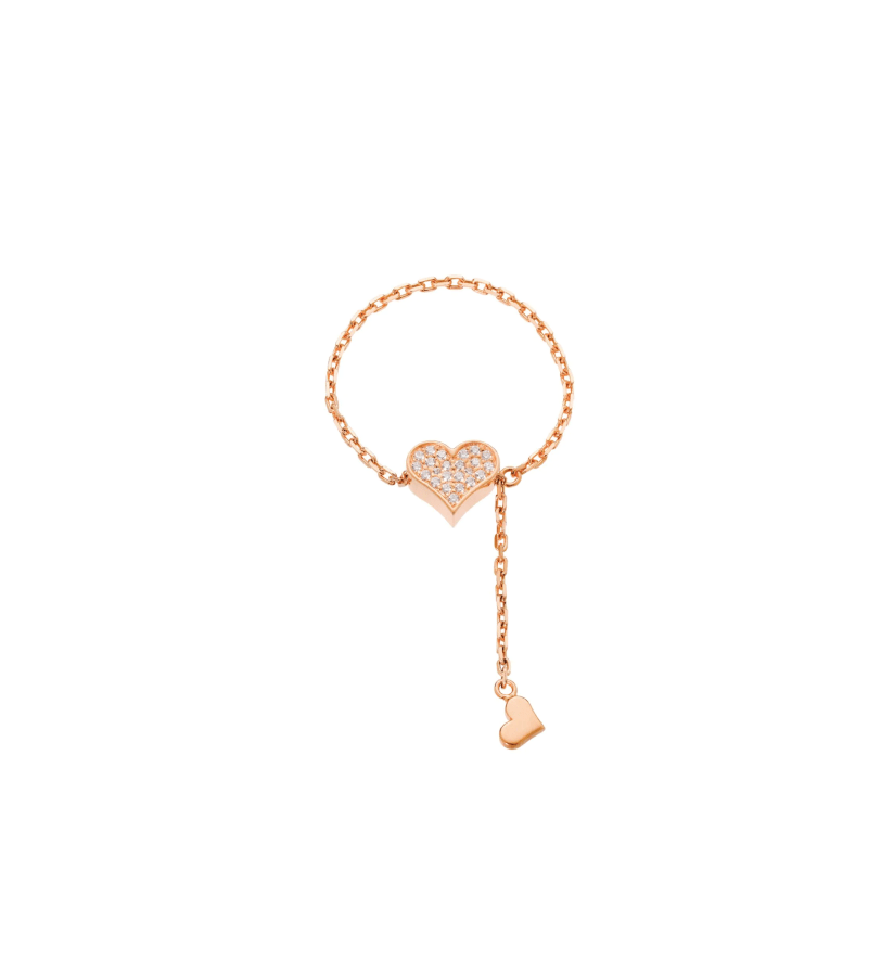 Каблучка-трансформер GUZEMA із діамантами Pink Gold