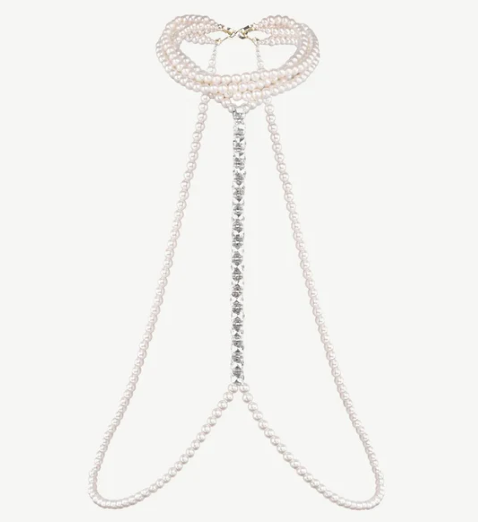 Портупея-трансформер Кері Honch Studio з перлин та страз White