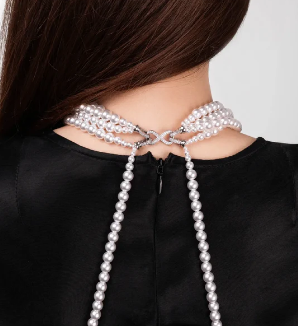 Портупея-трансформер Джині Honch Studio з перлин та страз Violet