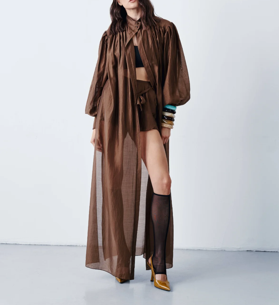 Напівпрозорі шкарпетки MERISTRUSS до коліна