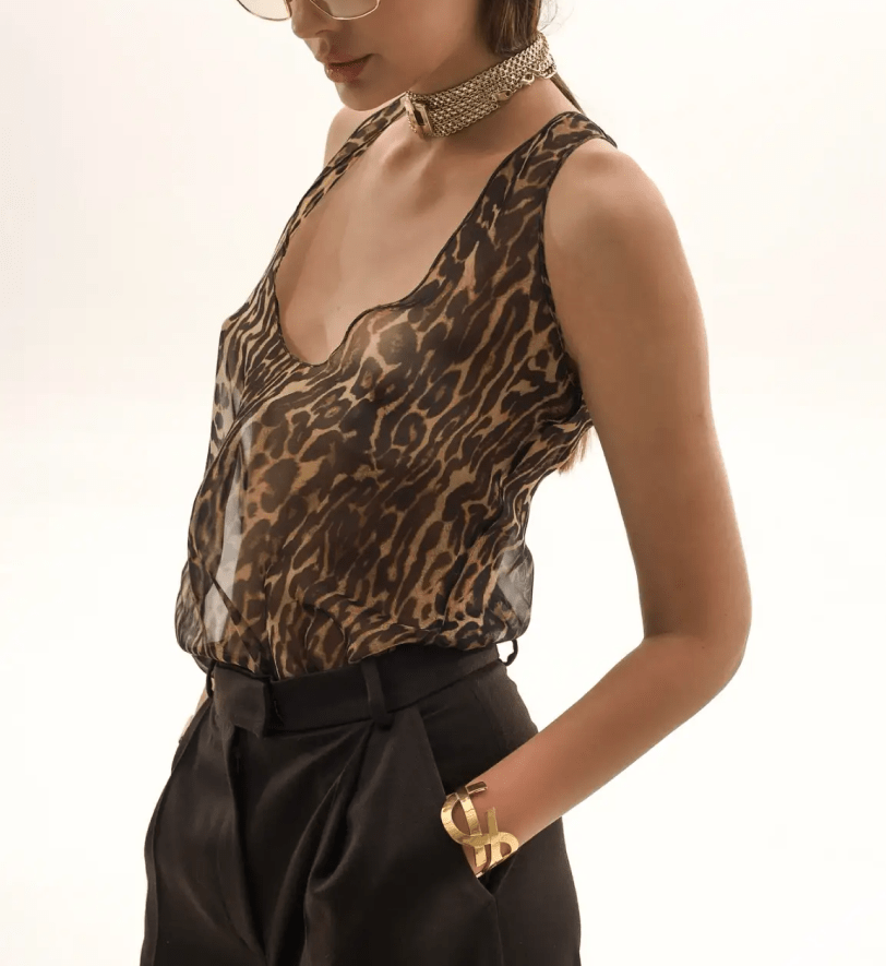 Шовкова майка Twen2S Leopard One Size