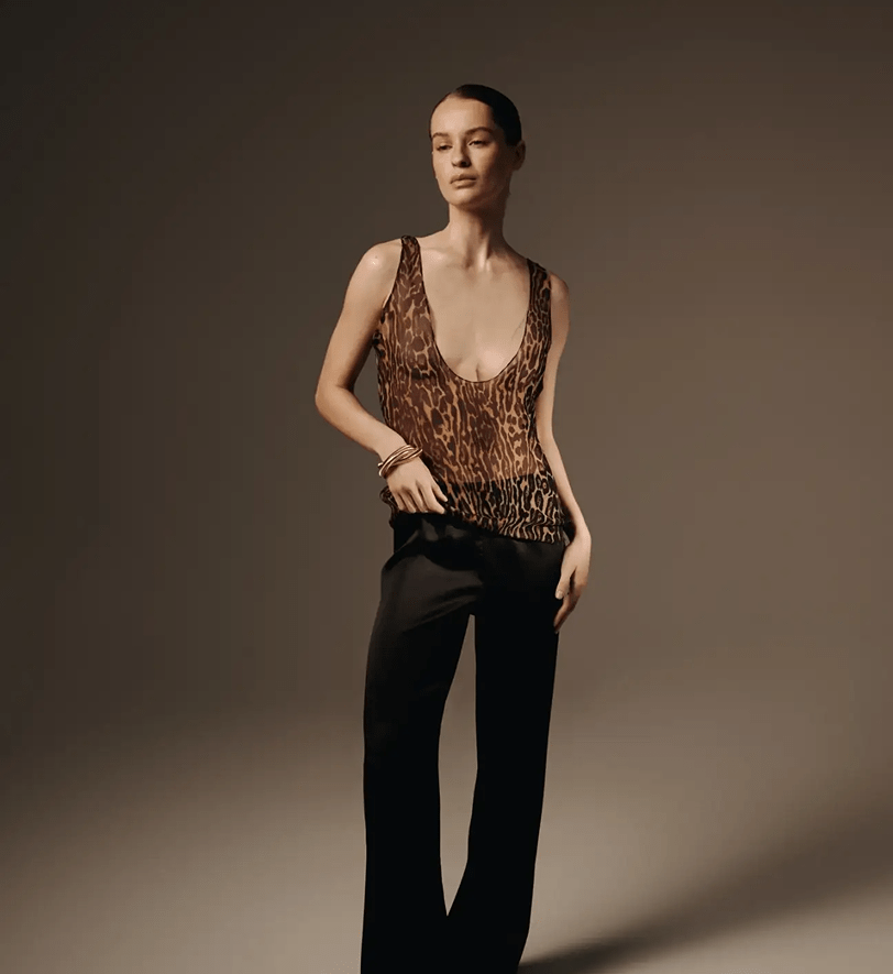 Шовкова майка Twen2S Leopard One Size