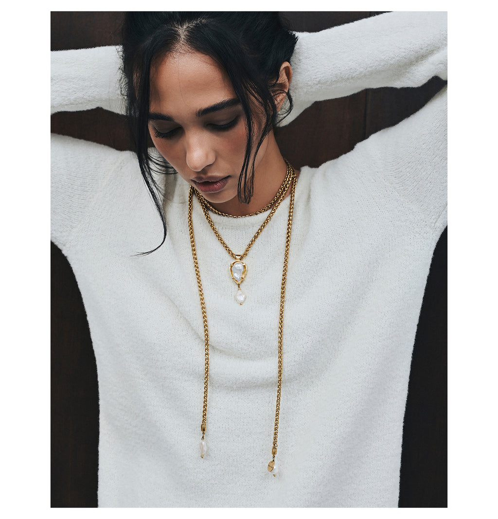 "ODESA" DOUBLE CHAIN NECKLACE - фото 12
