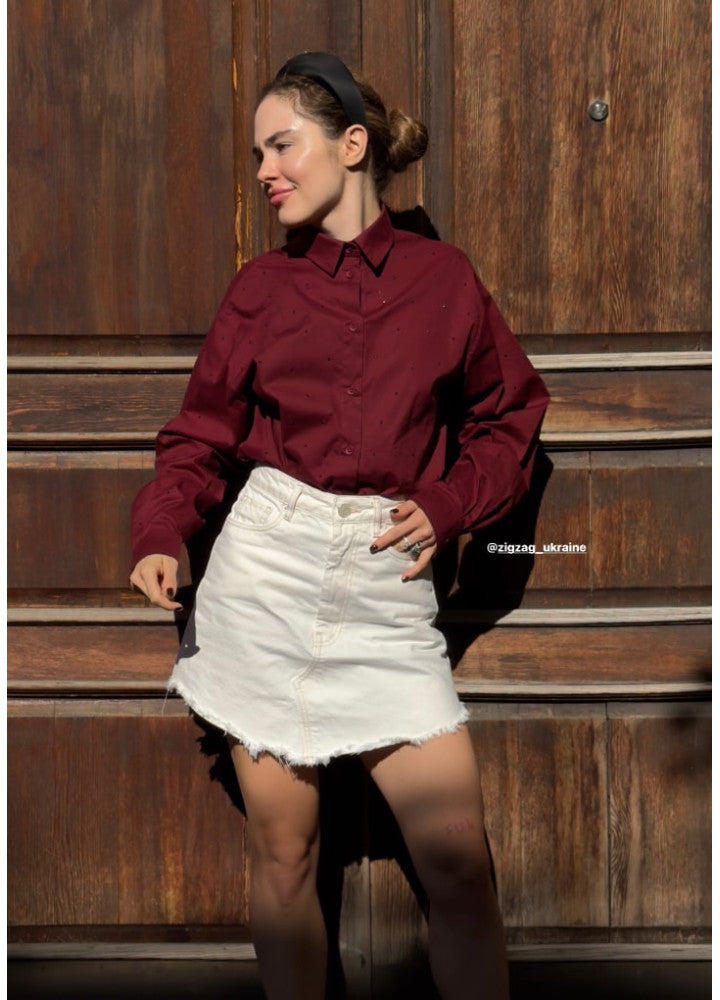 ZIGZAG shirt in scattered beige