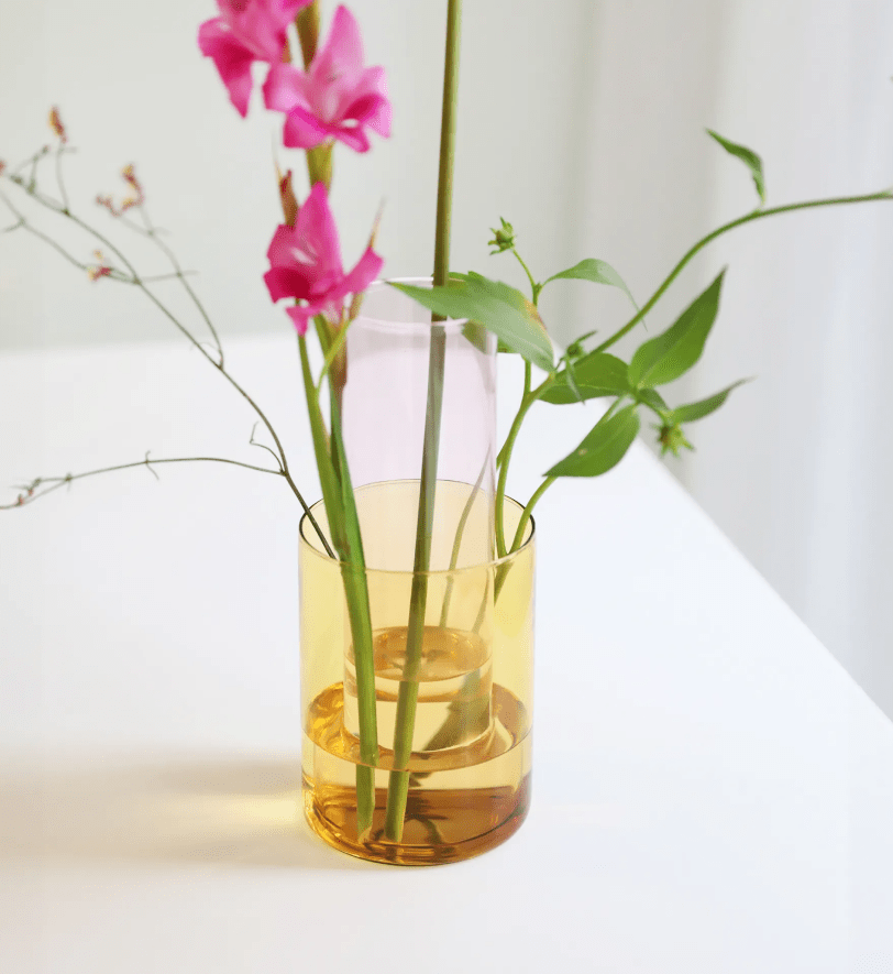 Ваза &k amsterdam amphi yellow small