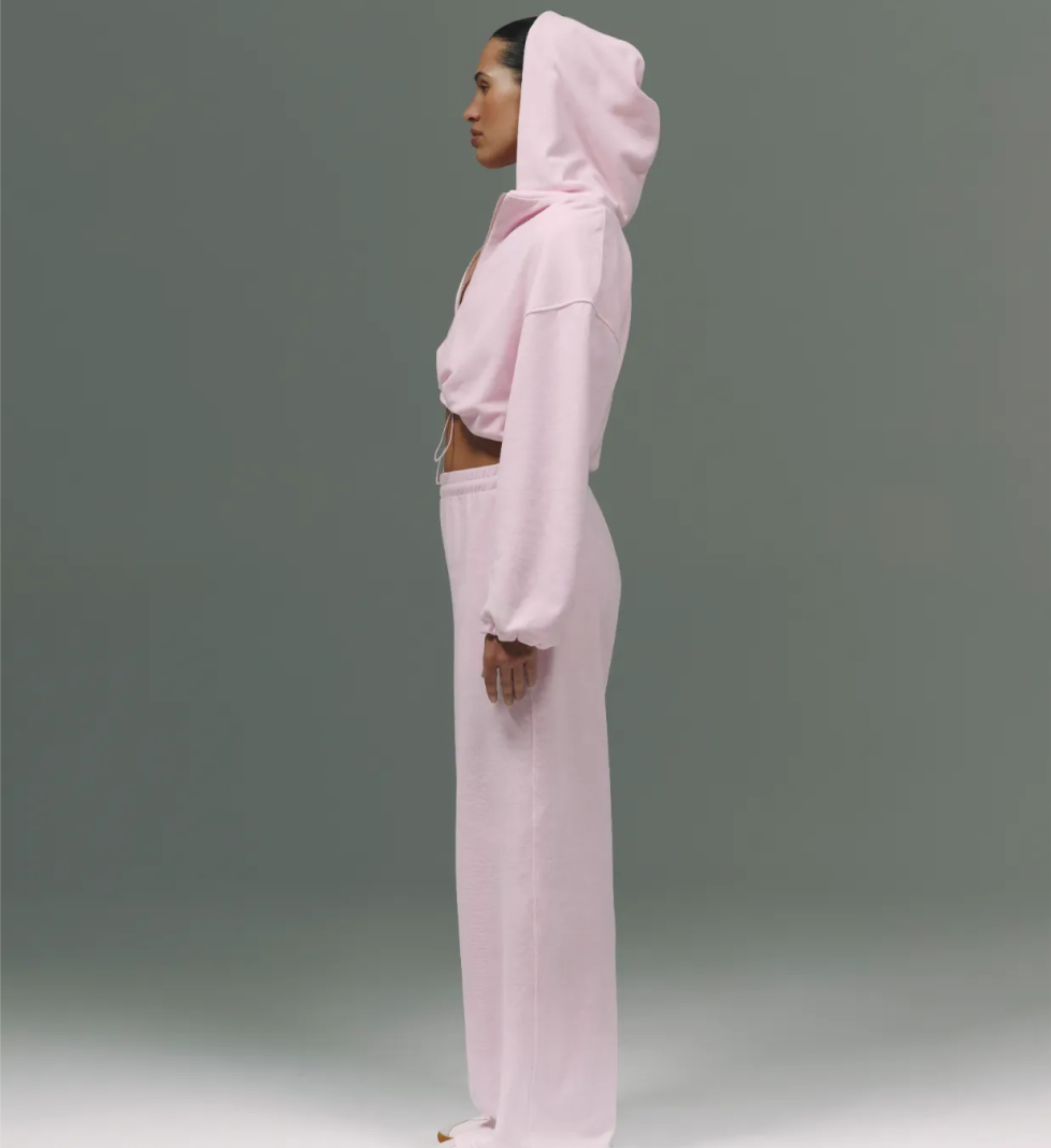 Велюровий костюм 044 GARDEN з палаццо pink