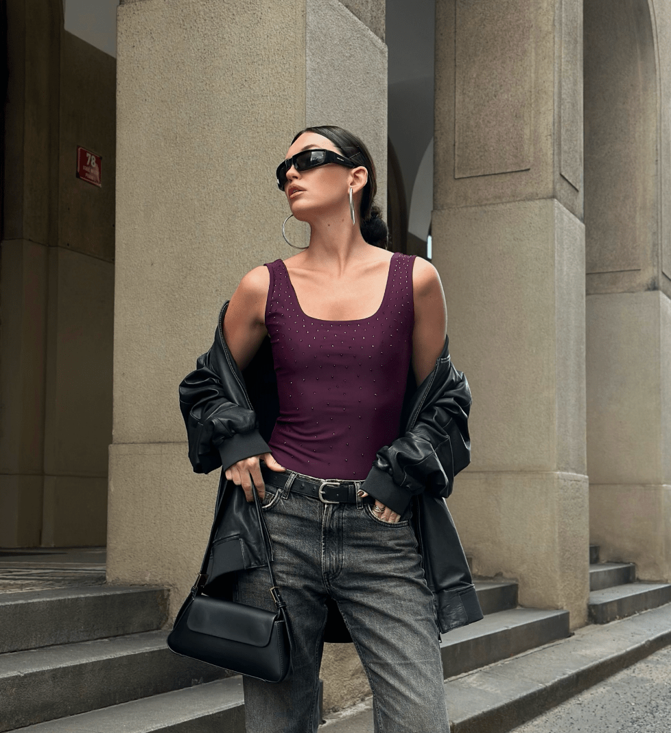 Купальник-боді ZIGZAG Хвиля burgundy