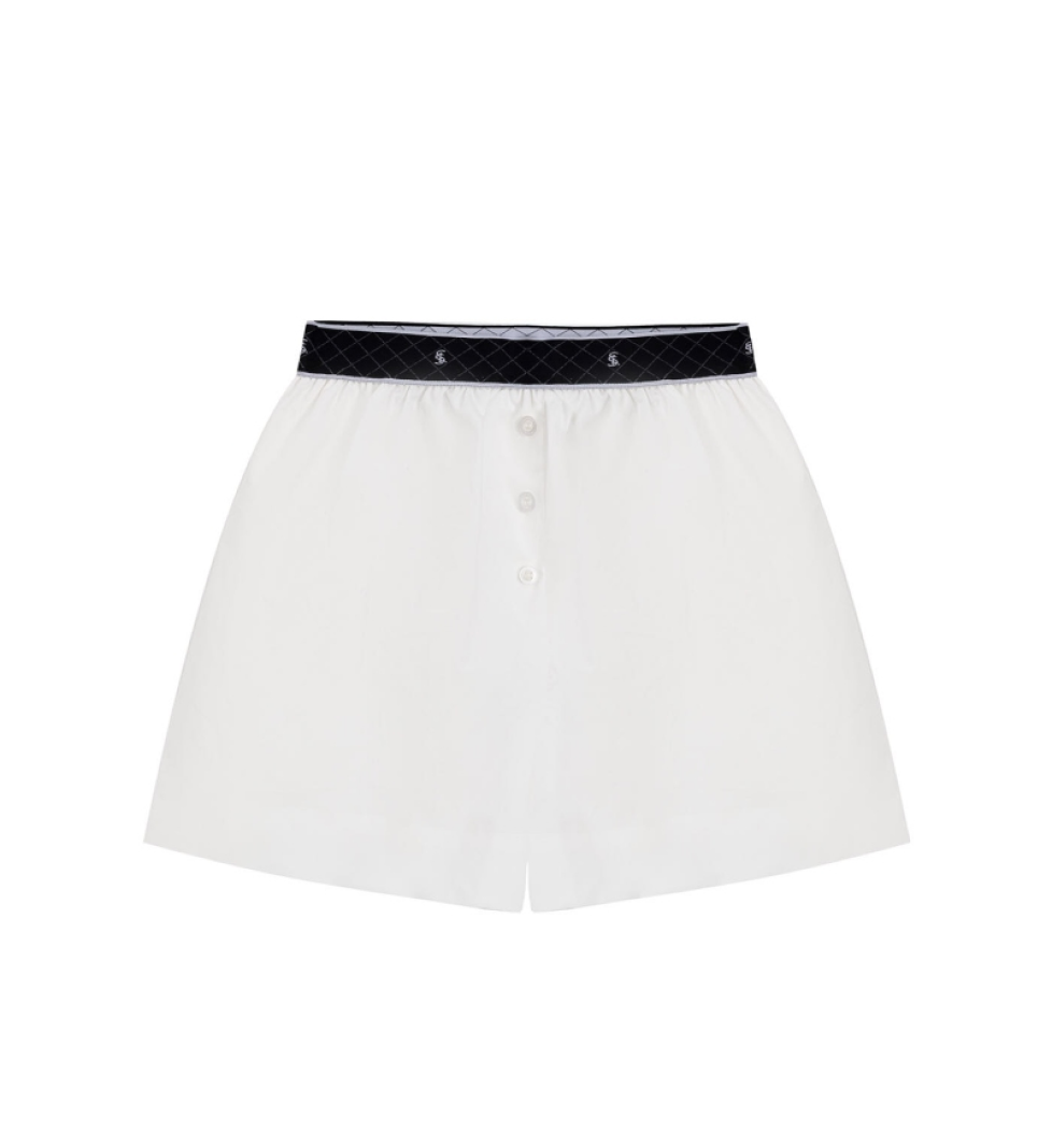 Шорти L’essence Studio з бавовни з білим логотипом