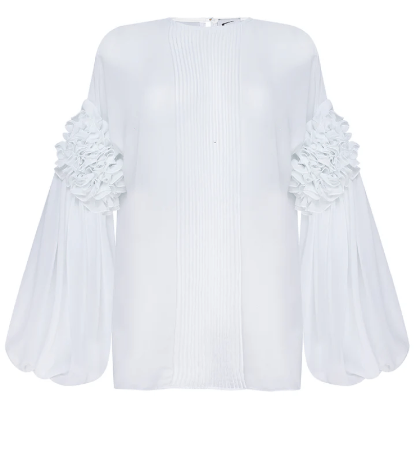 Блуза GURANDA з воланами white