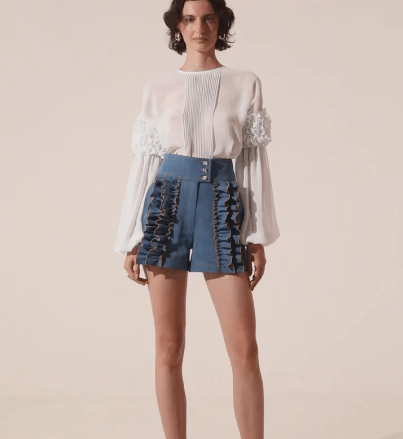 Блуза GURANDA з воланами white