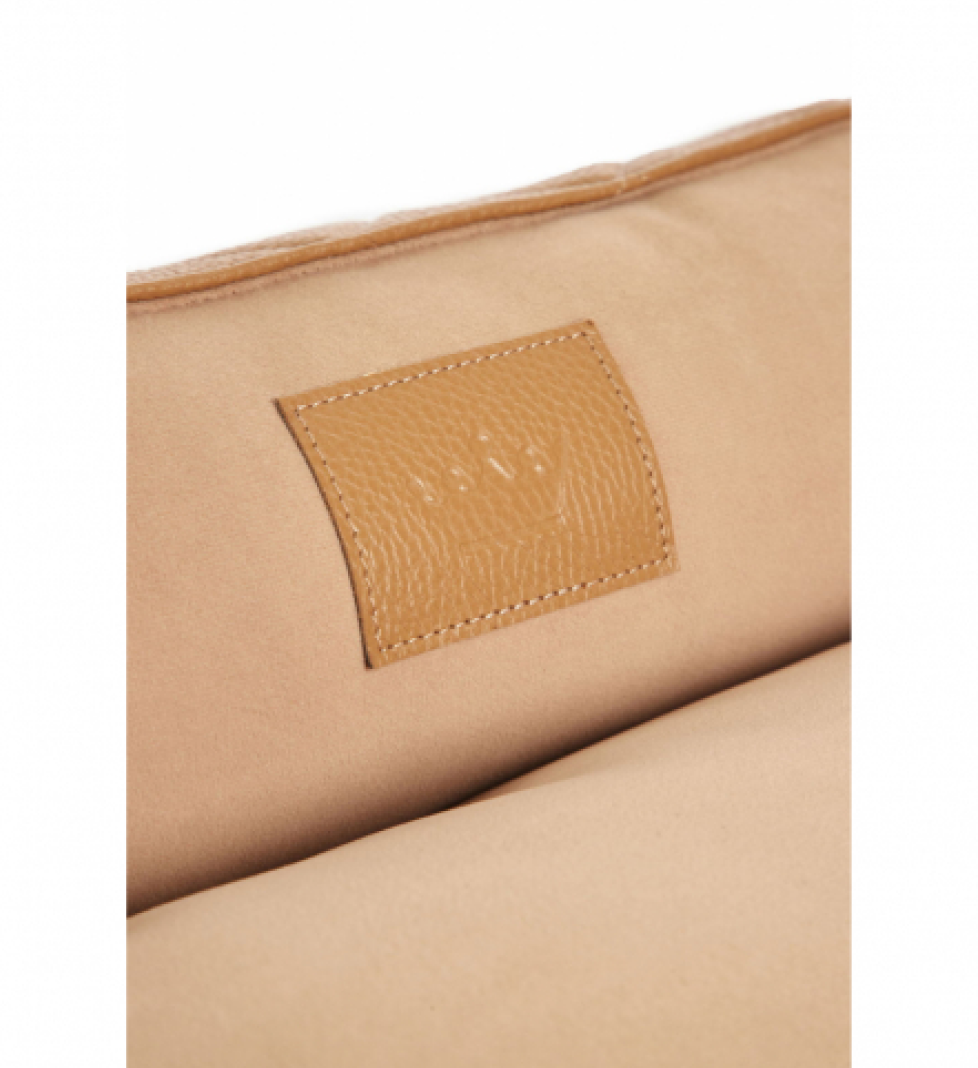 Лежак MALTIPOO зі шкіри та велюру World Brown