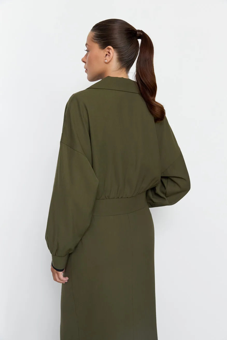 Cropped bomber jacket