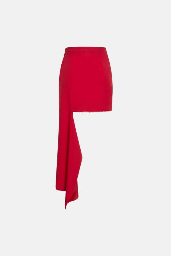Cotton mini skirt with cut-out detail