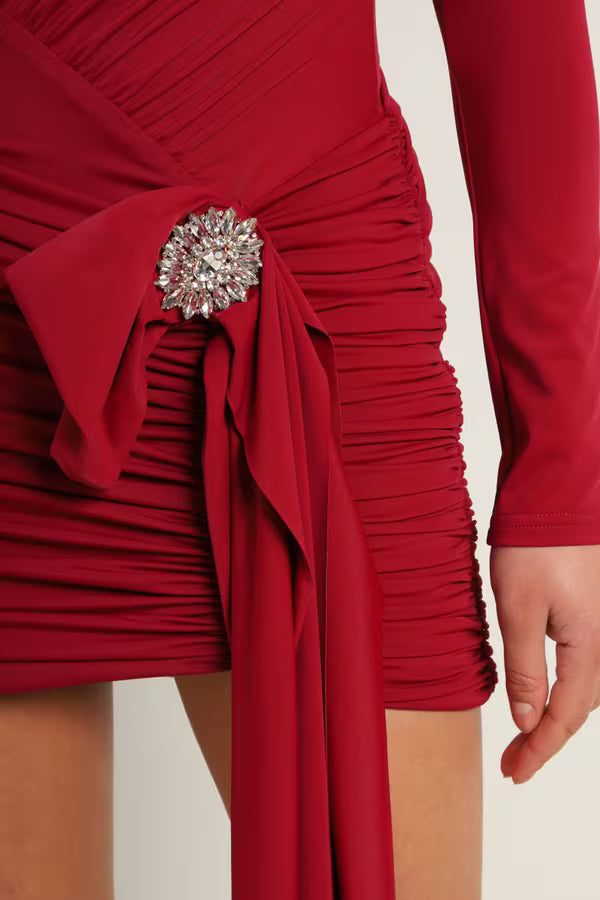 Burgundy Evening Dress