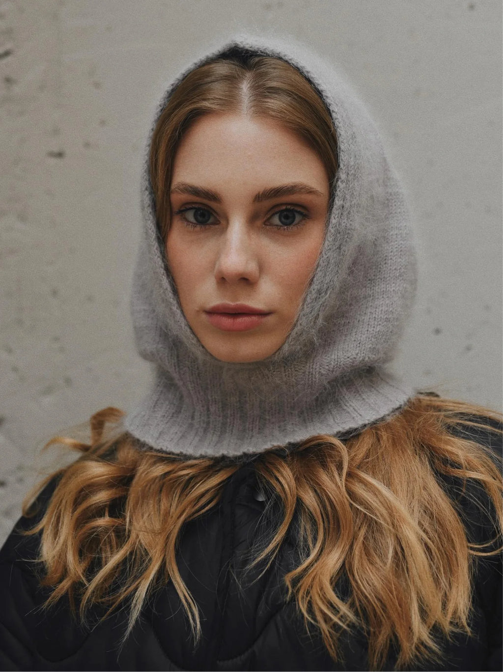 Basic angora hood – handmade